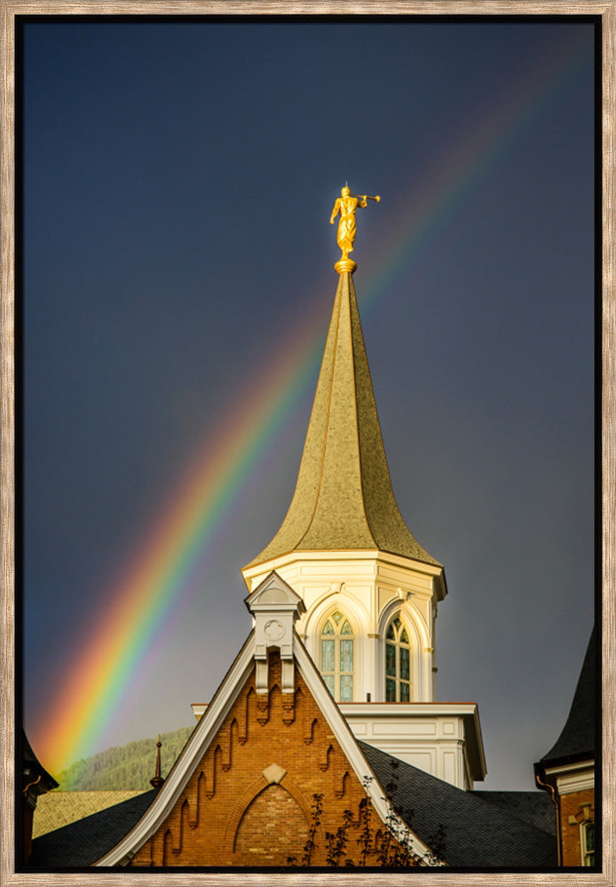 Provo City Center Temple - Angel Moroni and the Rainbow