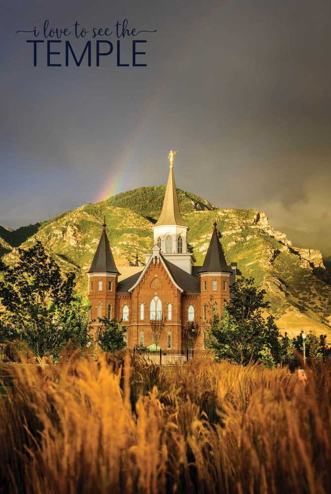 Provo City Center Temple - Golden Sunset 12x18 repositionable poster