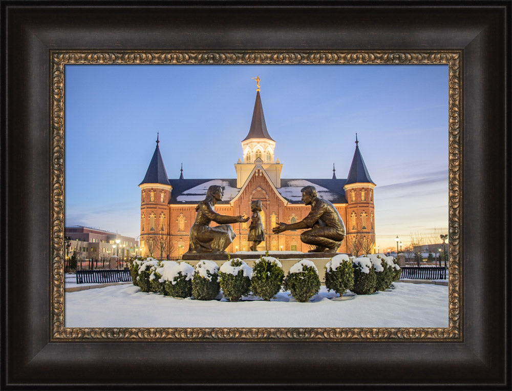 Provo City Center Temple - Statue in the Snow