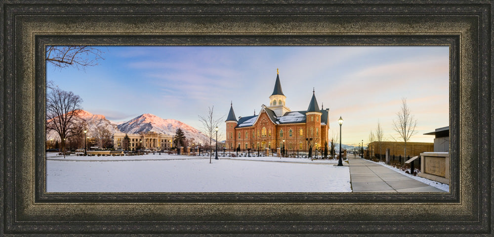 Provo City Center Temple - Snow Panorama
