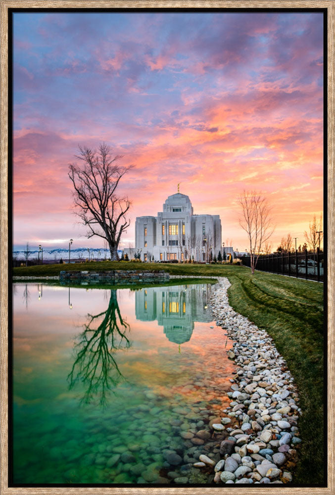 Meridian Temple - Sunset Reflection