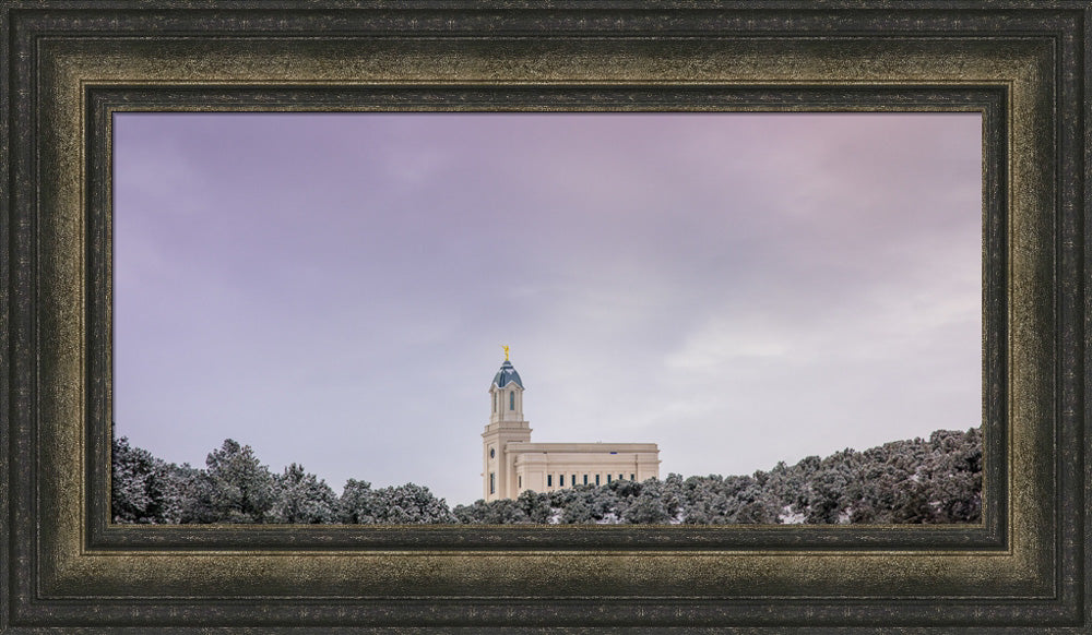 Cedar City Temple - Above the Trees Panorama