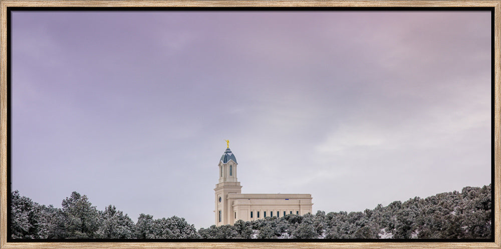 Cedar City Temple - Above the Trees Panorama