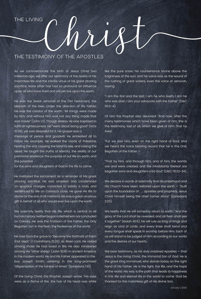 The Living Christ Chalk 12x18 Repositionable Poster