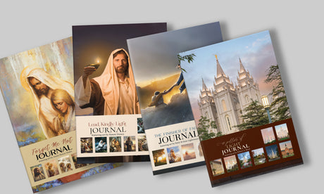 Four journals focused on Jesus and the church, showcasing insights and reflections on faith and spirituality.