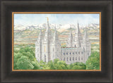 Salt Lake City Temple by Anne Bradham