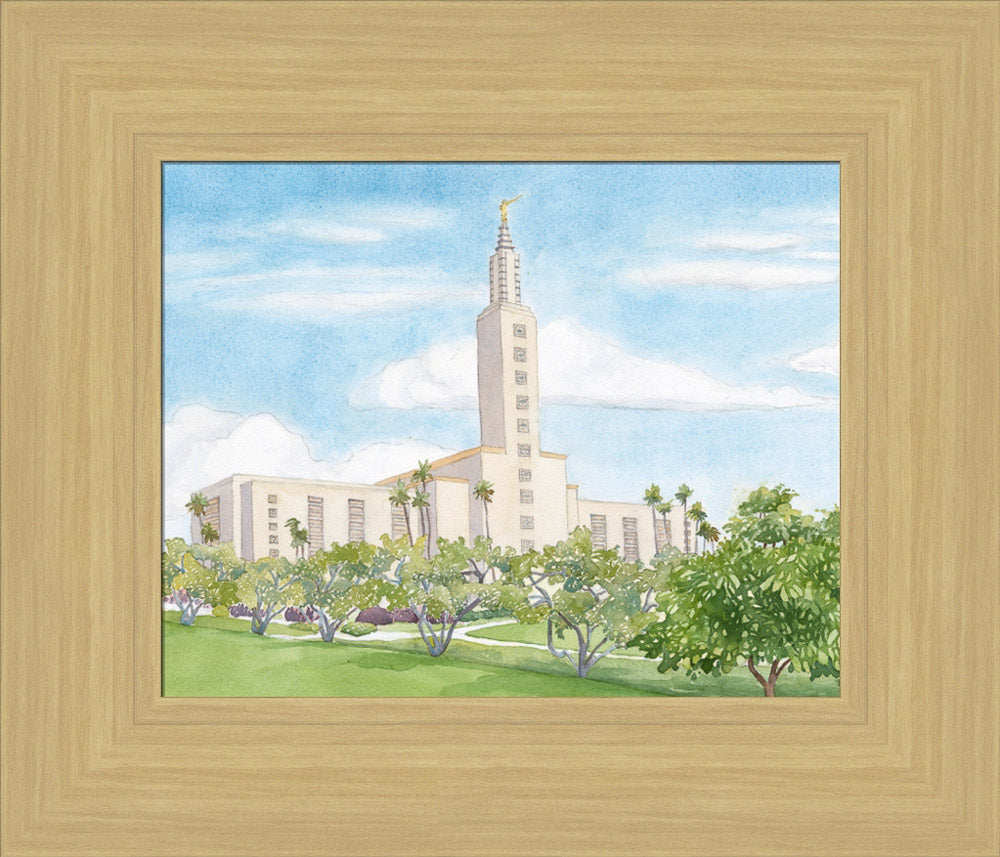 Los Angeles California Temple by Anne Bradham