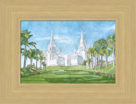 San Diego California Temple by Anne Bradham