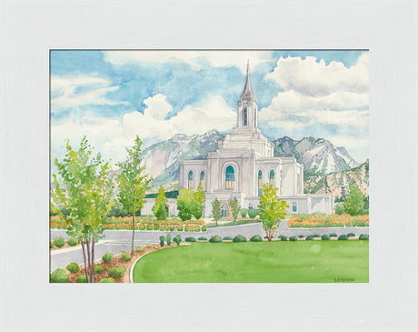 Orem Temple - framed giclee canvas