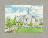 Orem Temple - framed giclee canvas