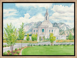 Orem Temple - framed giclee canvas