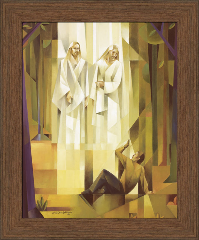 God, the Father, and Jesus Christ appear to the boy, Joseph Smith.