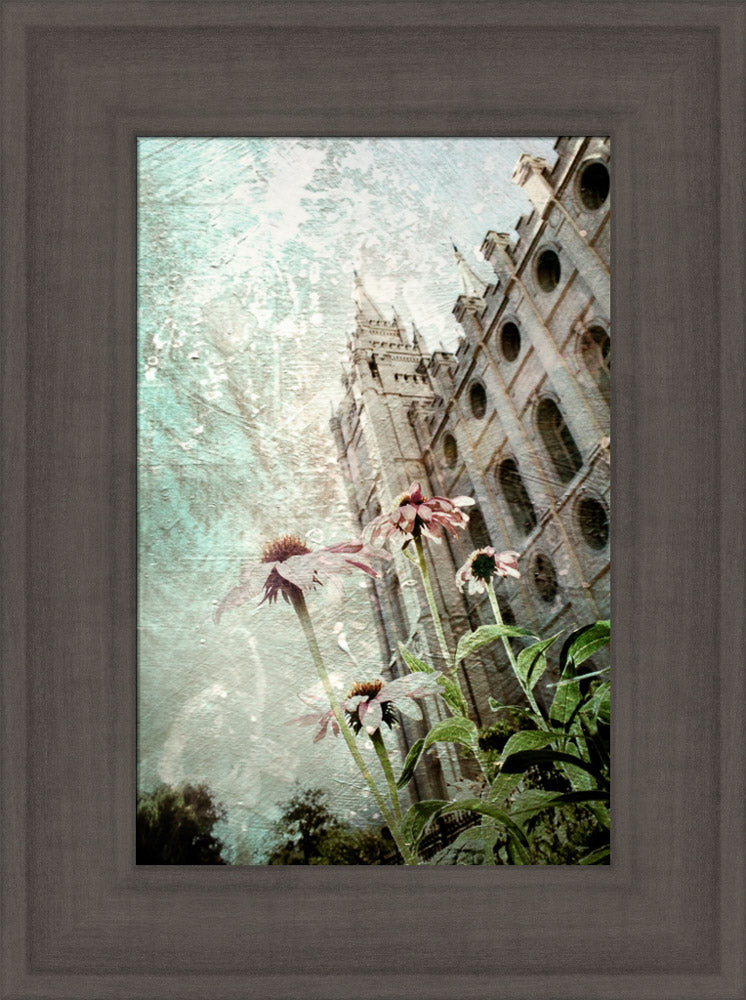 Hope 12x15 framed textured print gray frame