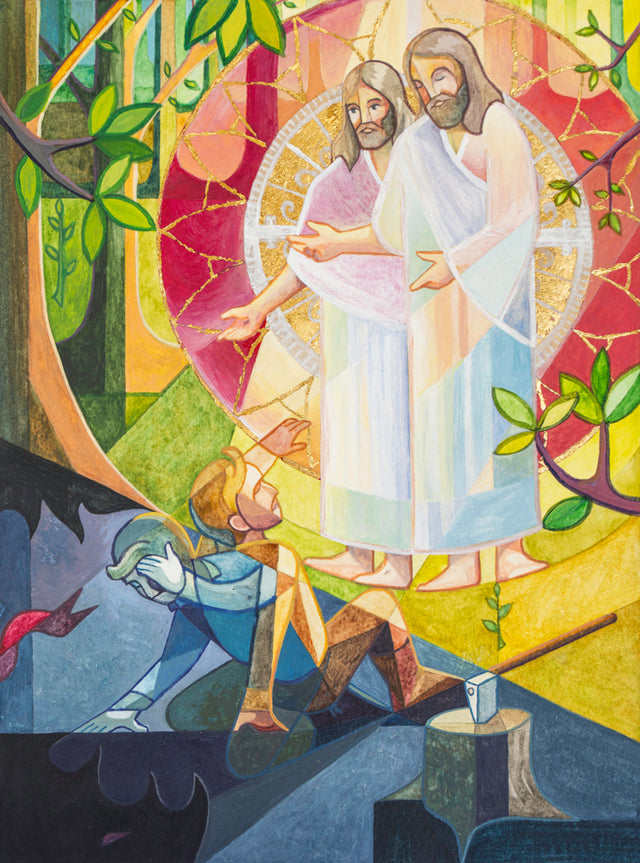 Heavenly Father and Jesus appearing to Joseph Smith.