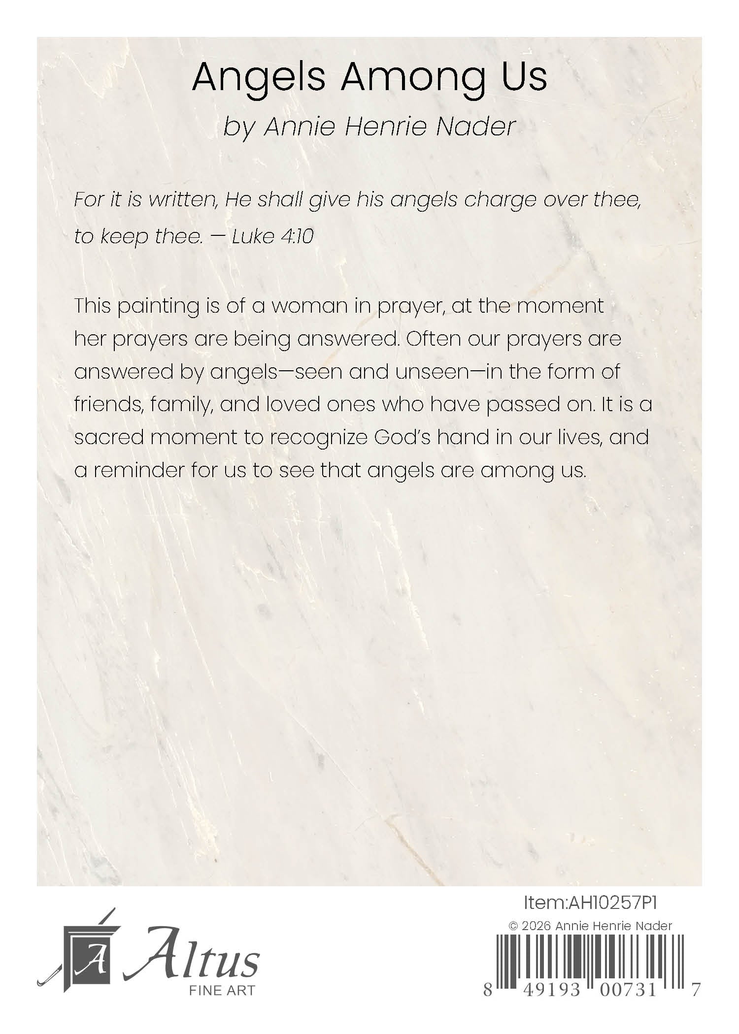 Angels Among Us by Annie Henrie Nader | Altus Fine Art