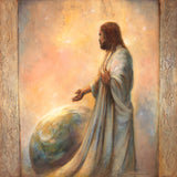Jehovah looks over his creation of earth.