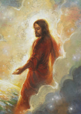 Painting of Jesus with a bright light source