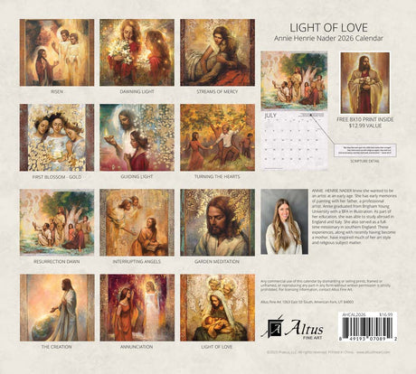 Light of Love Annie Henrie Nader 2026 Calendar