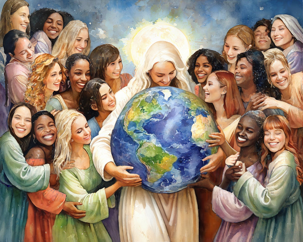 Women holding the Earth.