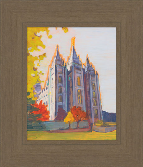 Salt Lake Temple - In Autumn by Abigale Palmer