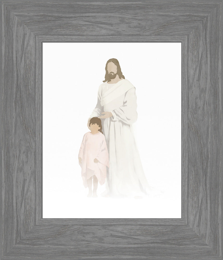 Christ with Girl Watercolor after Carl Bloch (8 Variations) by Jay Bryant Ward