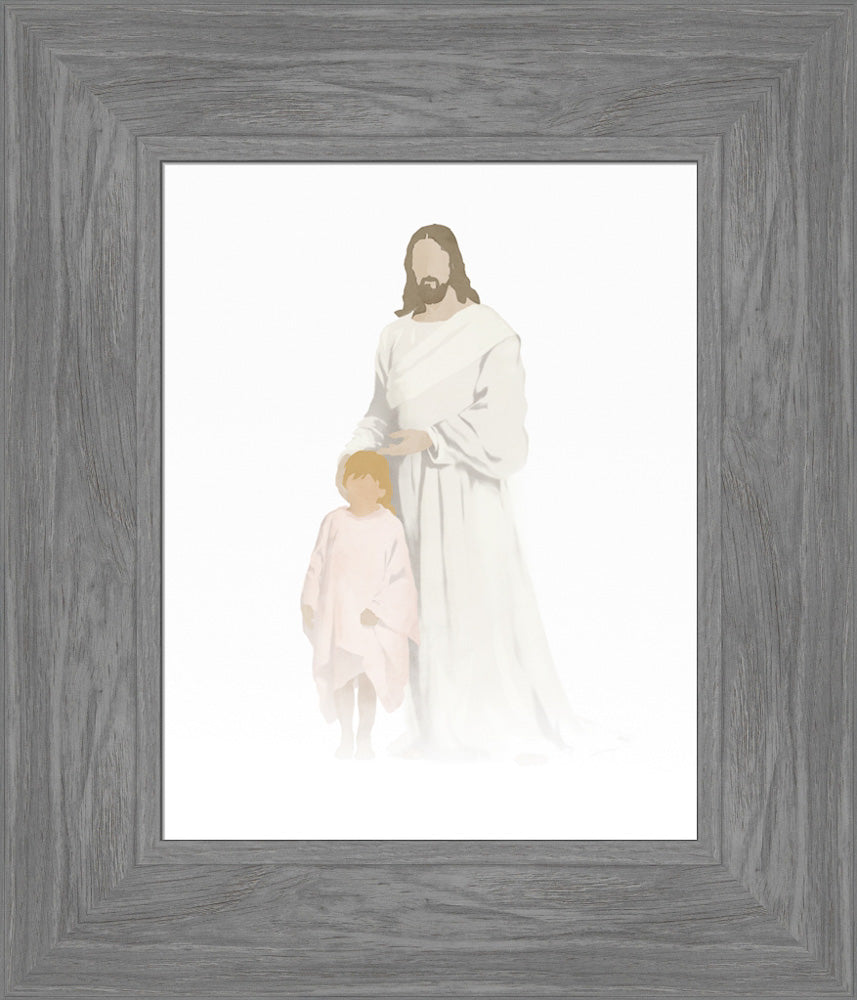 Christ with Girl Watercolor after Carl Bloch (8 Variations) by Jay Bryant Ward