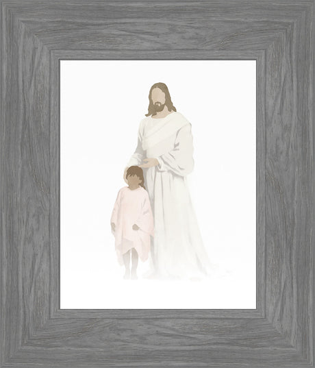 Christ with Girl Watercolor after Carl Bloch (8 Variations) by Jay Bryant Ward