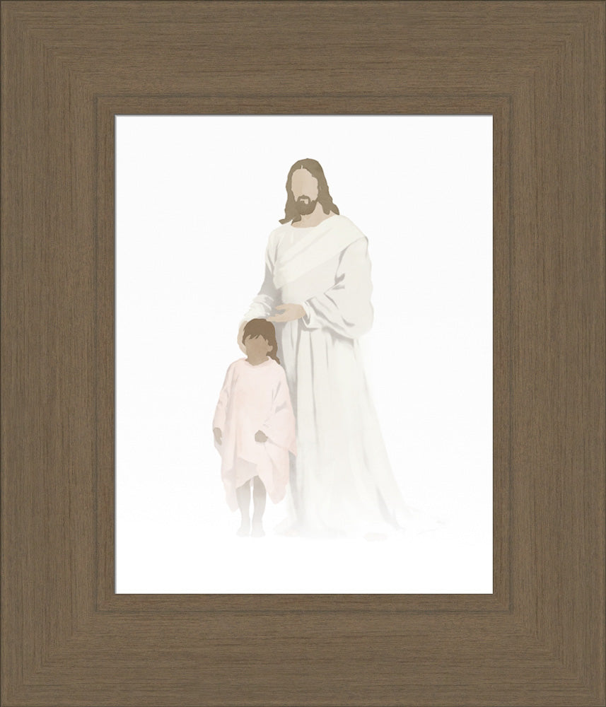 Christ with Girl Watercolor after Carl Bloch (8 Variations) by Jay Bryant Ward