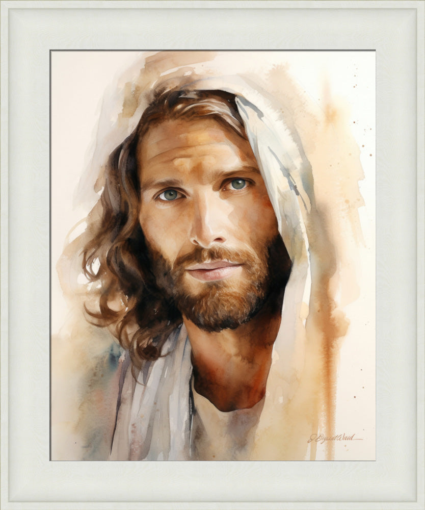 Gentle Savior - framed giclee canvas