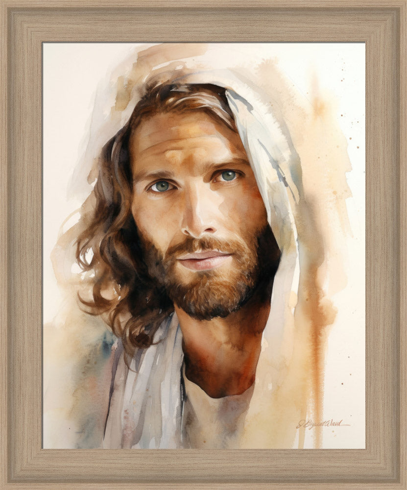 Gentle Savior - framed giclee canvas