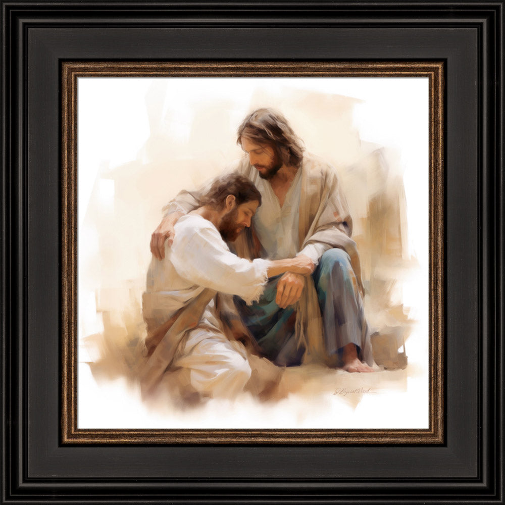 I Will Comfort You - framed giclee canvas