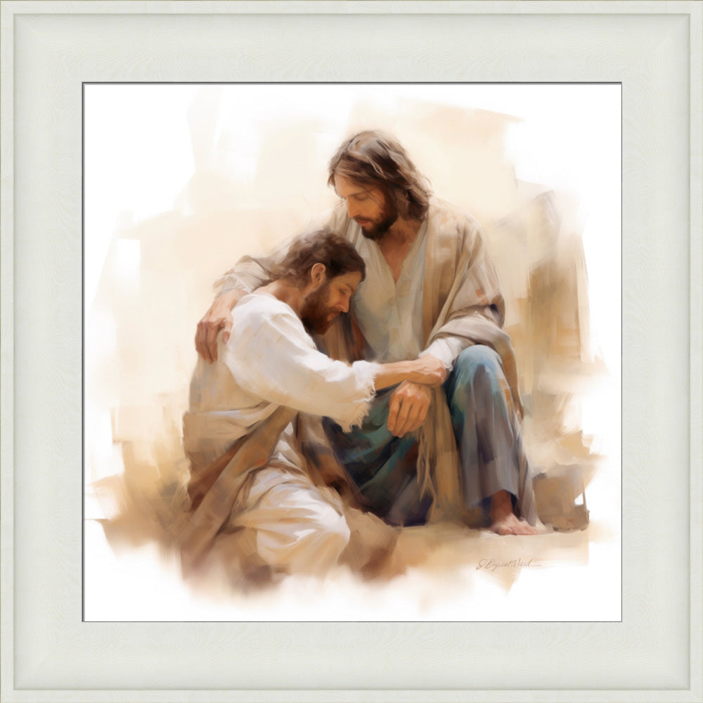 I Will Comfort You - framed giclee canvas