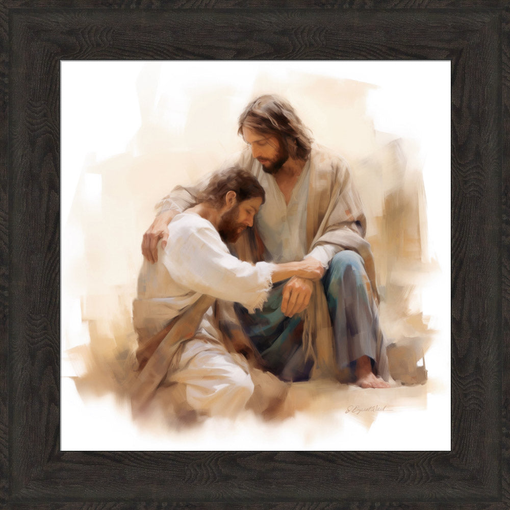 I Will Comfort You - framed giclee canvas