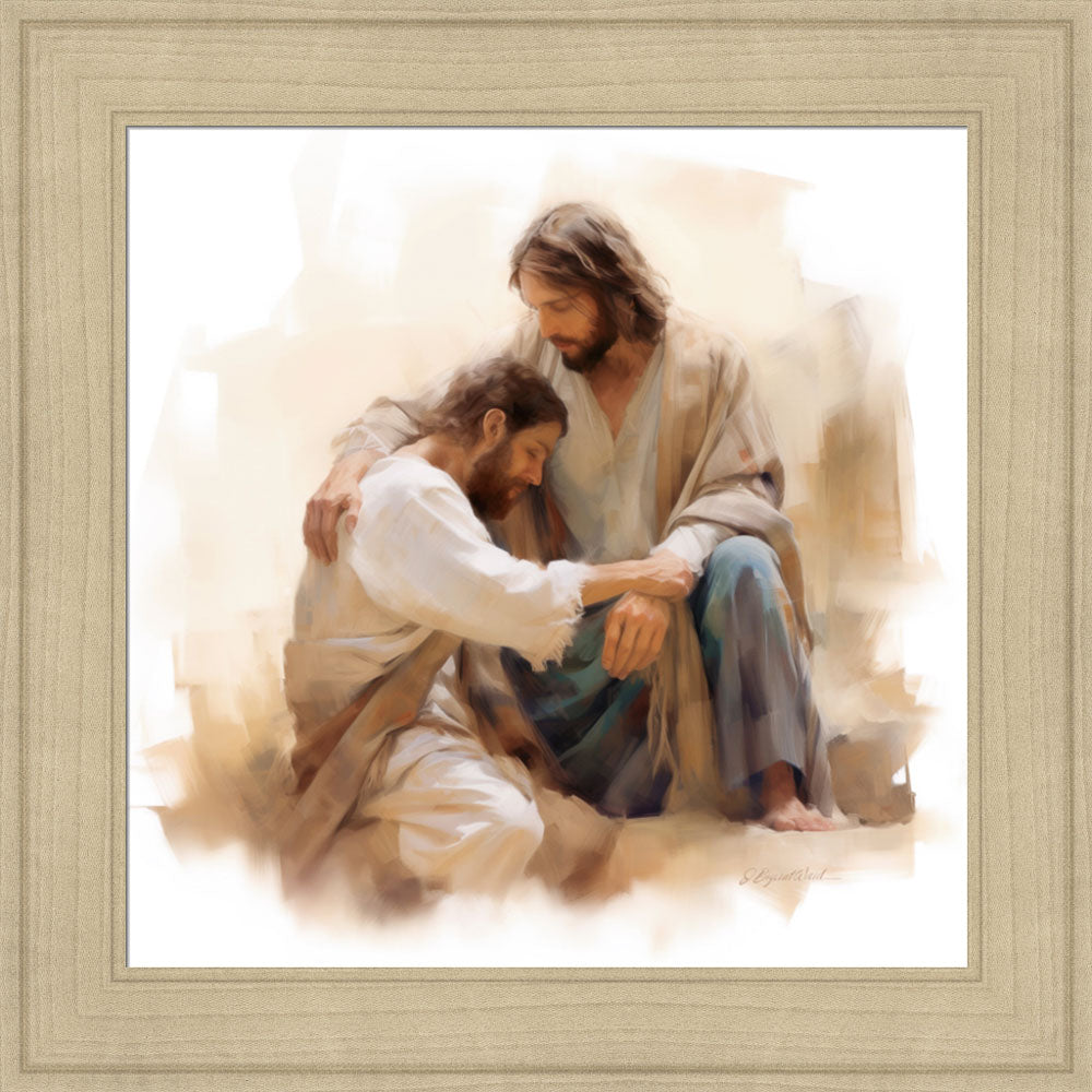 I Will Comfort You - framed giclee canvas