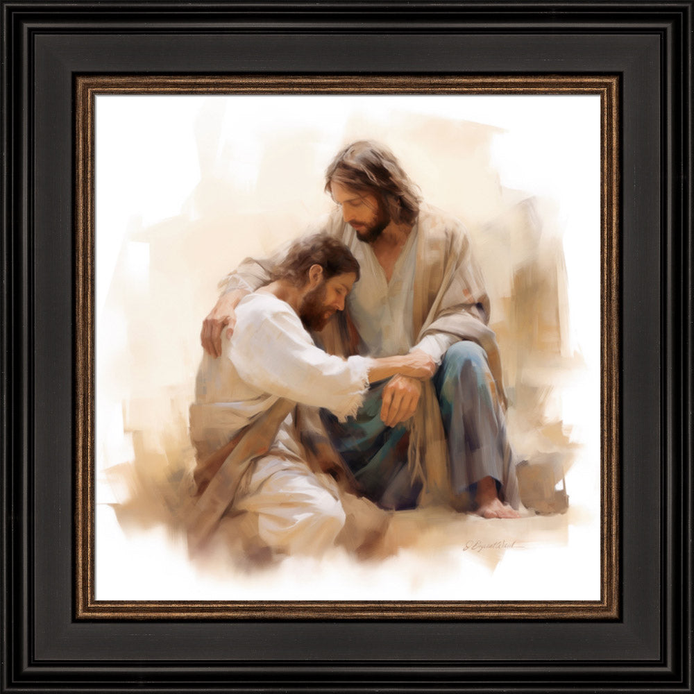 I Will Comfort You - framed giclee canvas