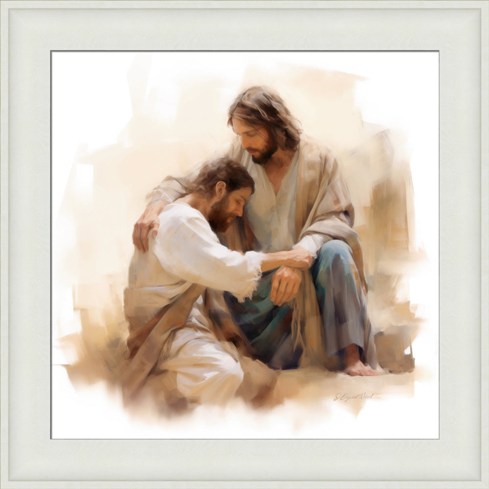 I Will Comfort You - framed giclee canvas