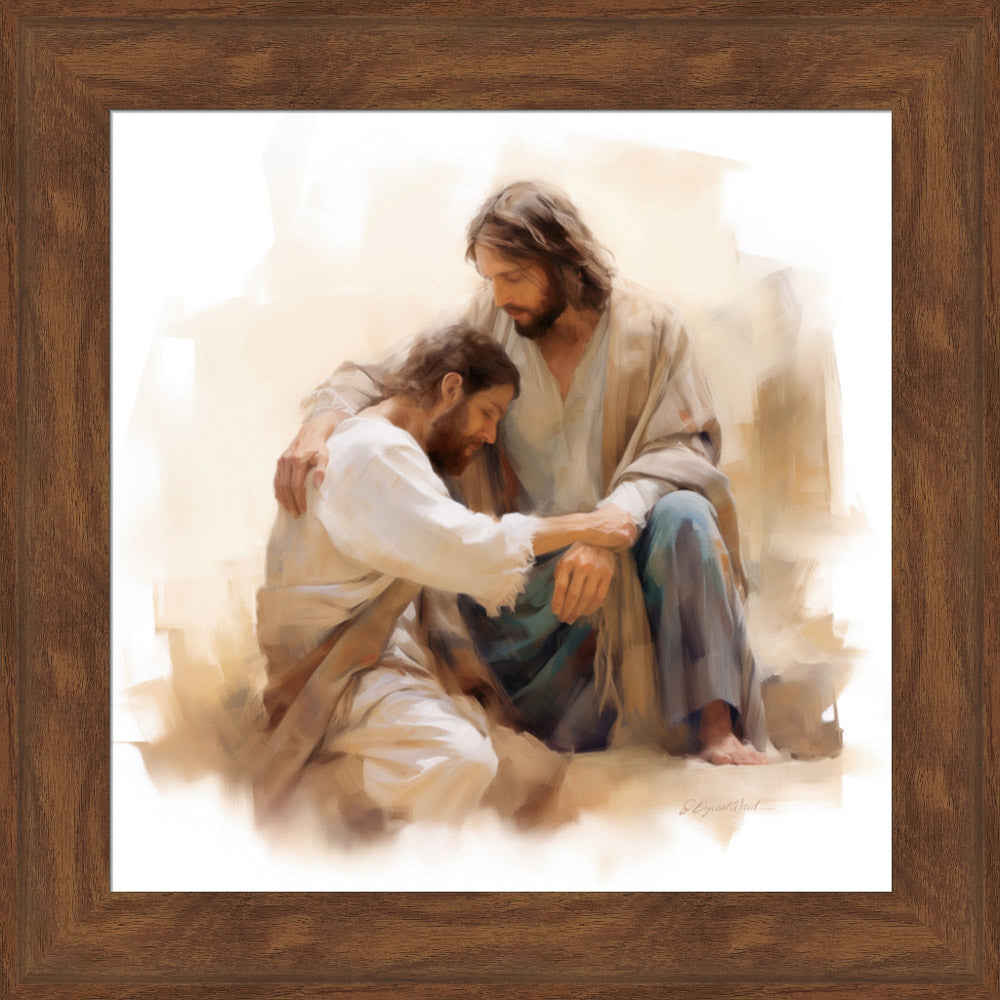 I Will Comfort You - framed giclee canvas