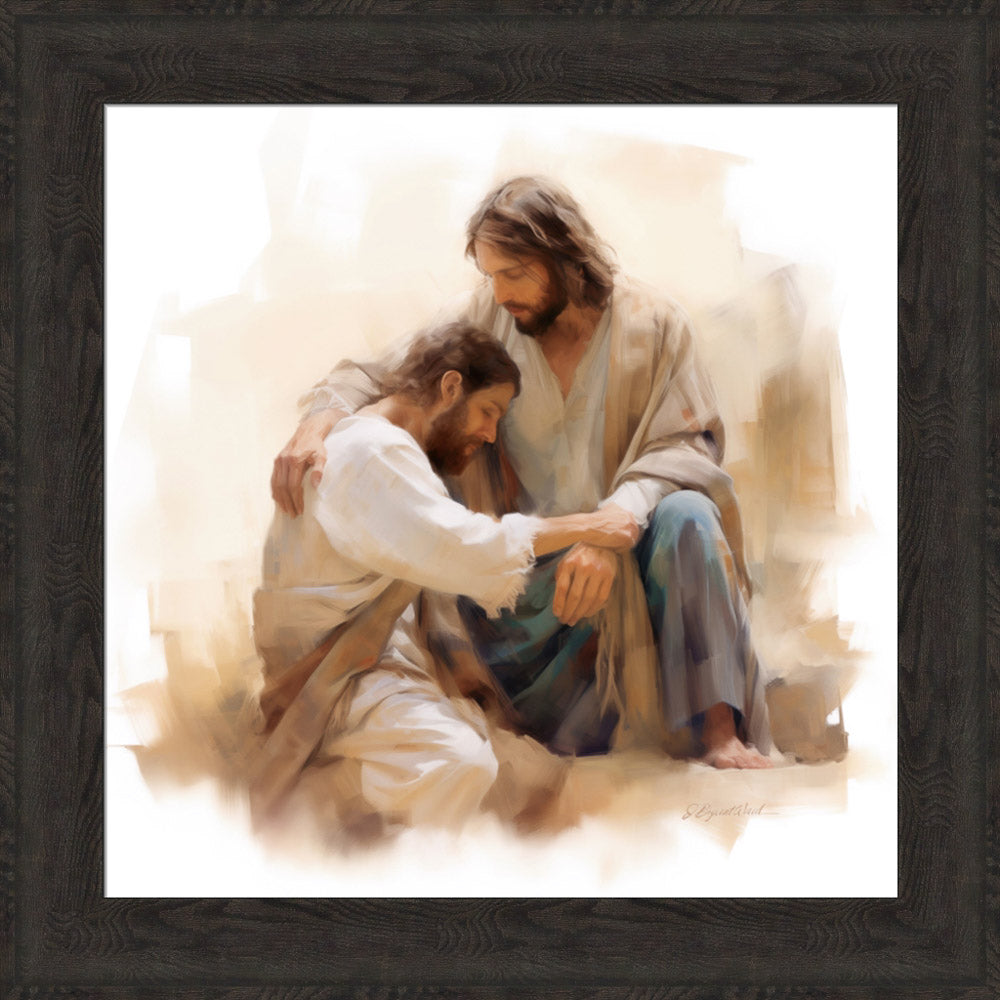 I Will Comfort You - framed giclee canvas