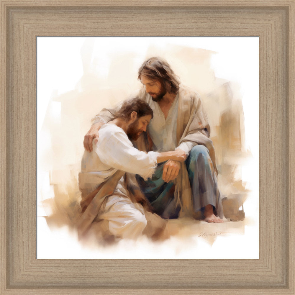 I Will Comfort You - framed giclee canvas