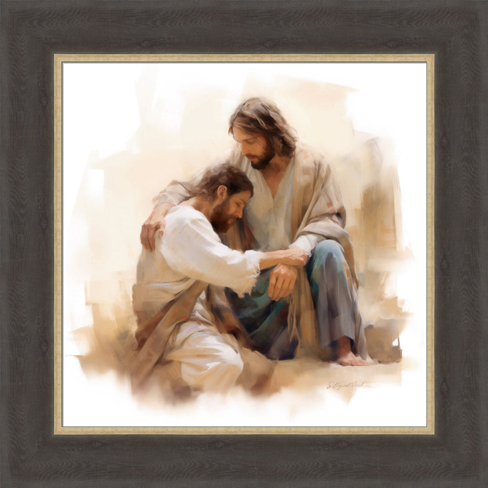 I Will Comfort You - framed giclee canvas