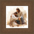 Jesus Christ providing comfort to a man.