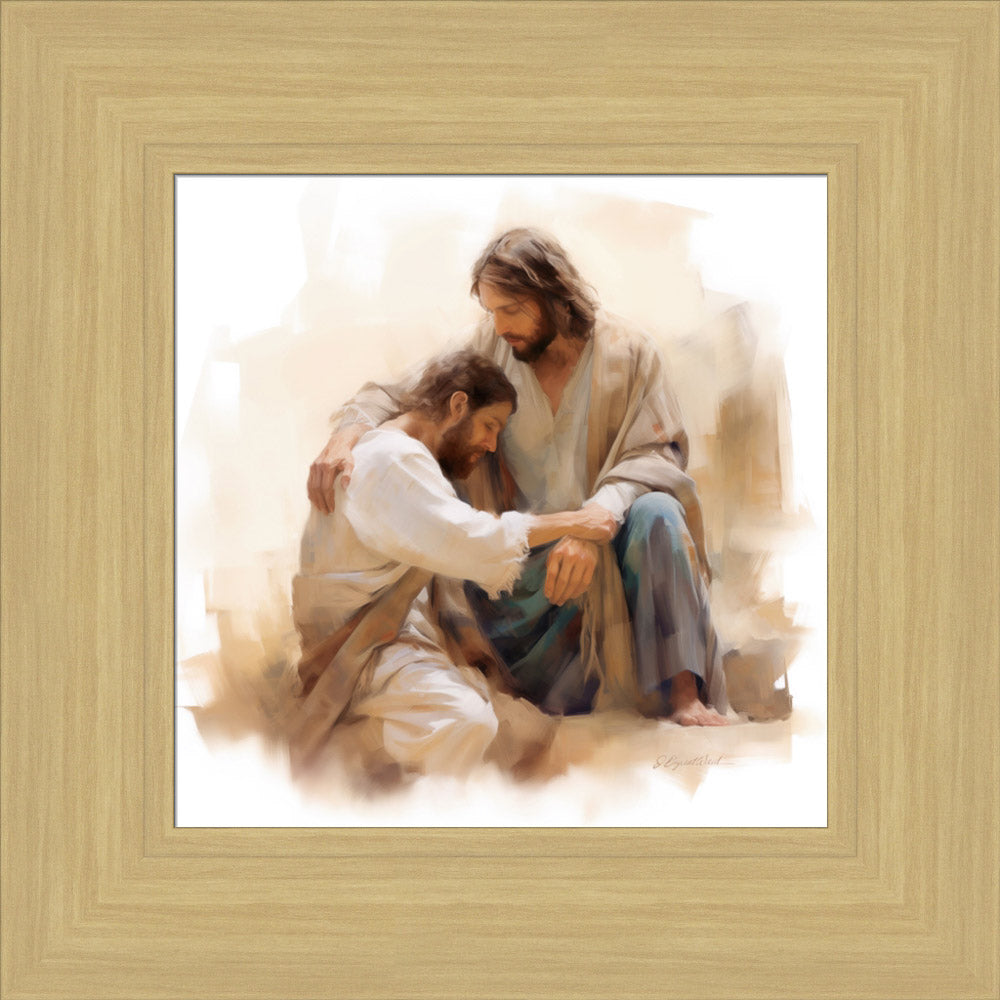 I Will Comfort You - framed giclee canvas