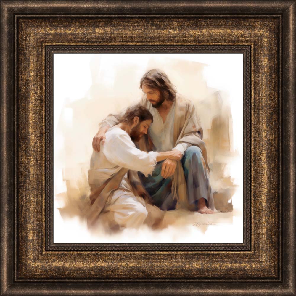 I Will Comfort You - framed giclee canvas