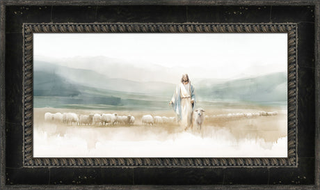 The Good Shepherd - framed giclee canvas