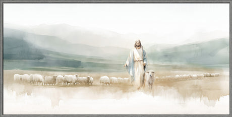 The Good Shepherd - framed giclee canvas