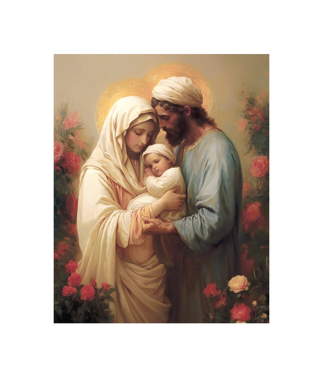 Holy Family in the Flower Garden