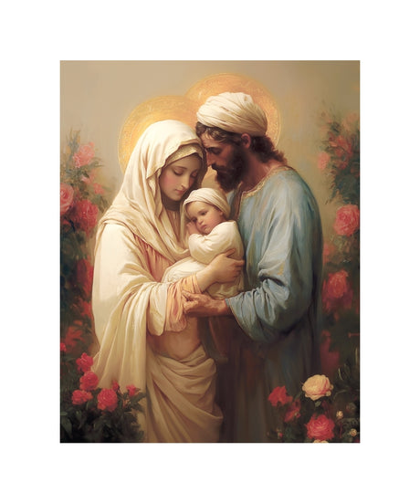 Holy Family in the Flower Garden