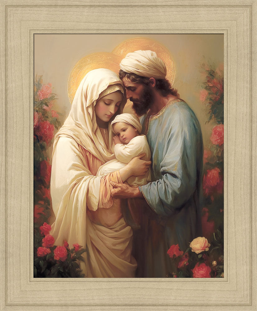 Holy Family in the Flower Garden