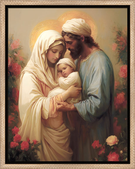 Holy Family in the Flower Garden