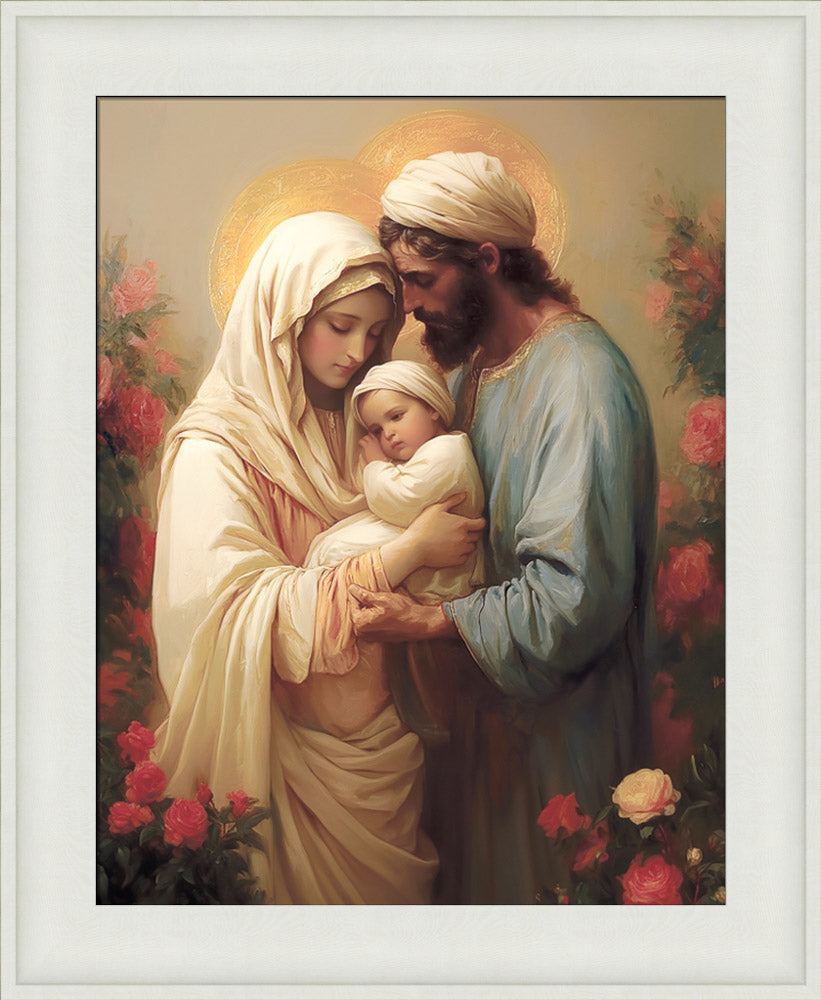 Holy Family in the Flower Garden
